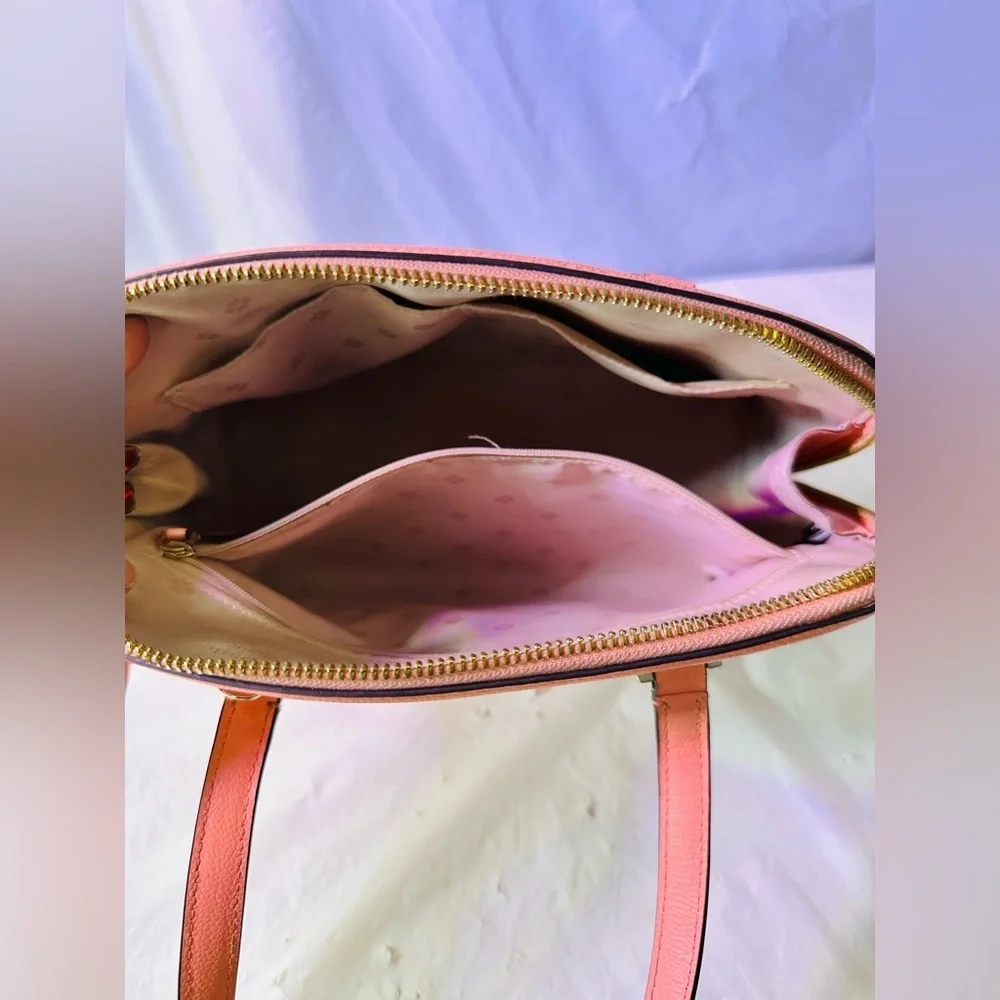 kate spade Coral Pink Leather Dome Tote